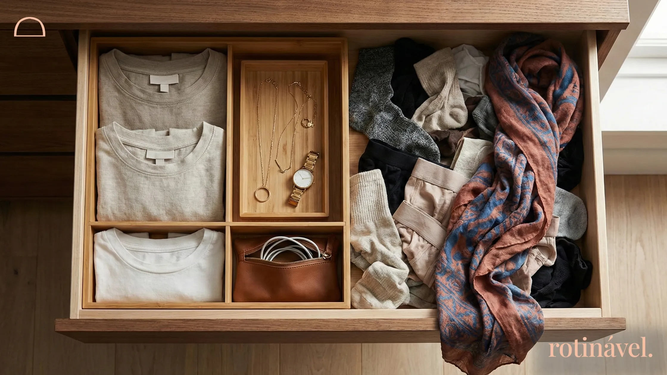 Organização de gavetas